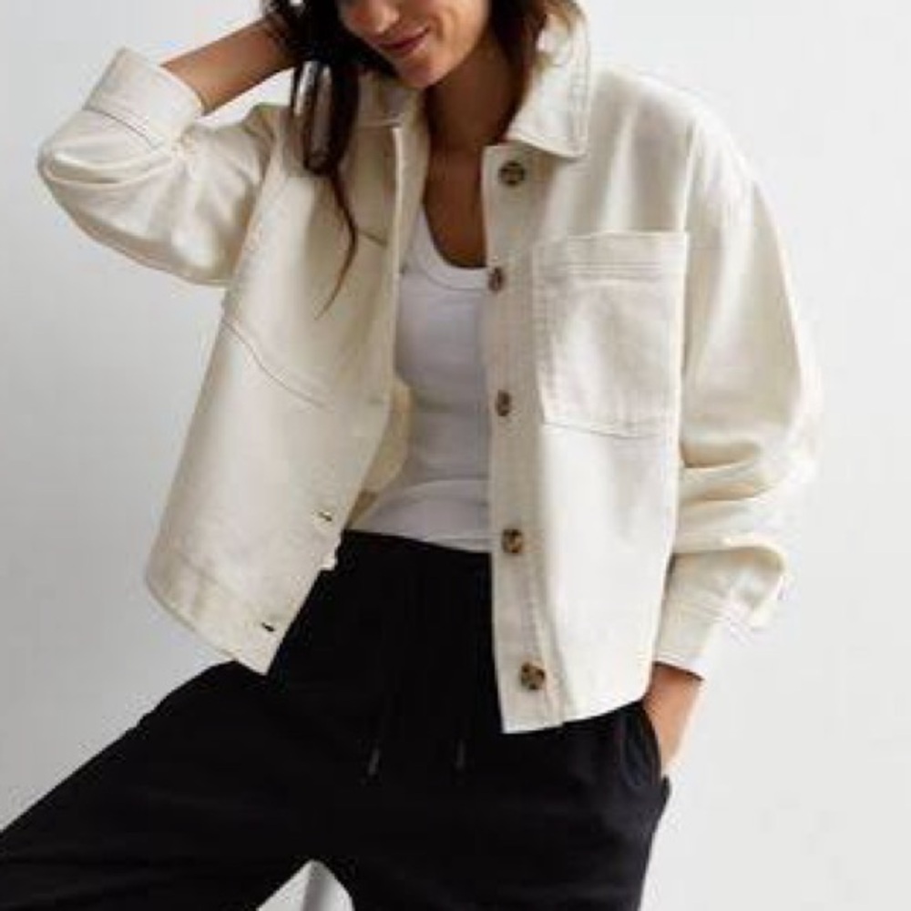MAKE AN OFFER - ABERCROMBIE & FITCH Corduroy Cream Utility Barn Jacket